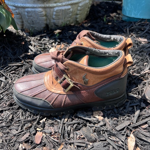 Duck Boots Leather Brown Shoe Mens 